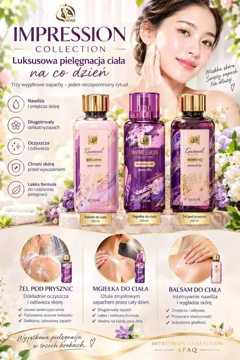 Zestaw kosmetyków do ciała Impression Collection 3x250 ml