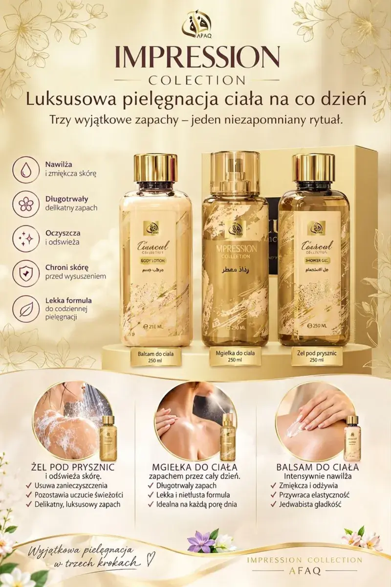 Impression Collection Zestaw Pielęgnacyjny 3x250 ml Luksusowa Pielęgnacja