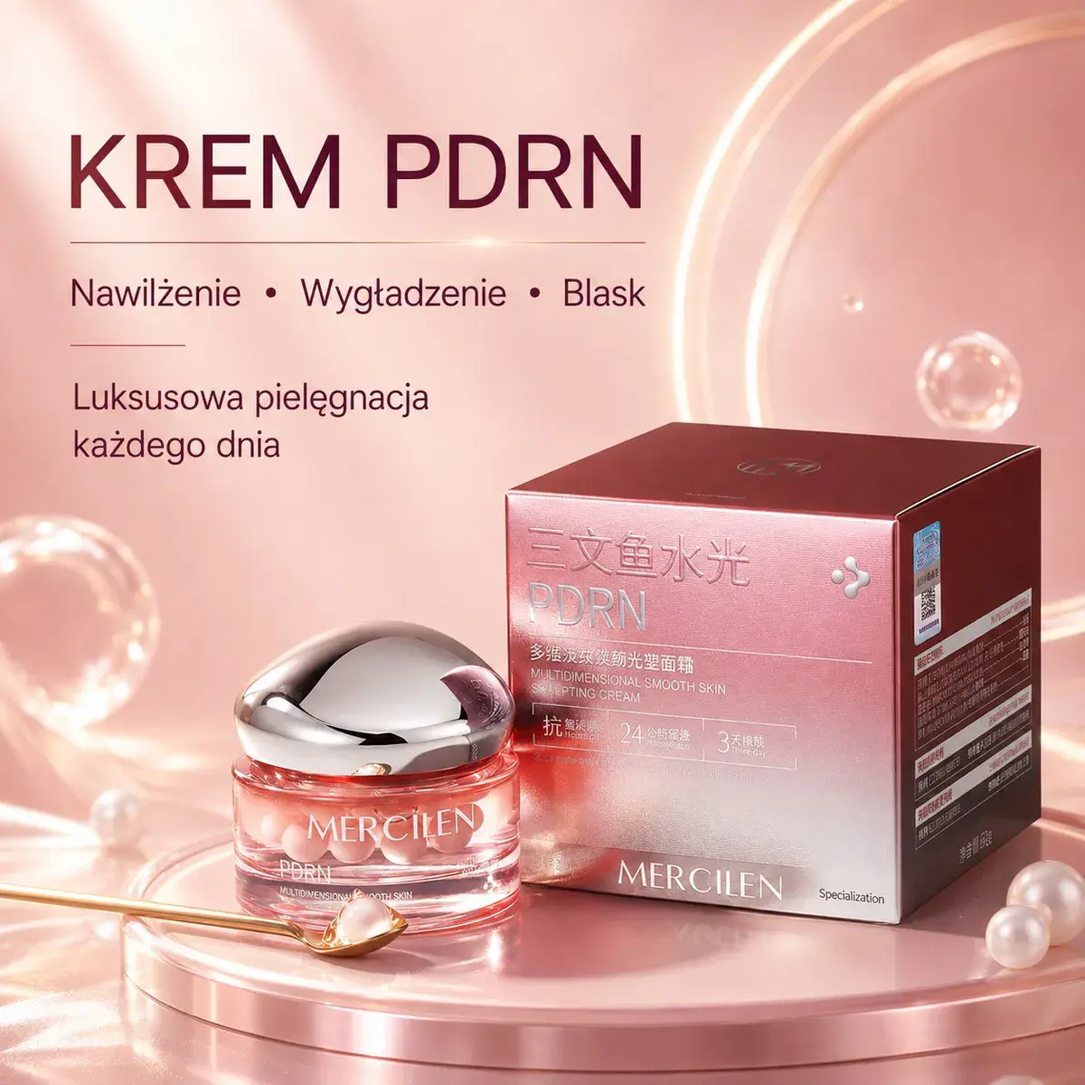 Krem PDRN Mercilen do twarzy nawilżający i wygładzający 50g