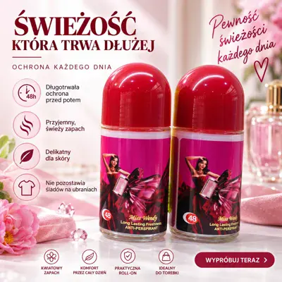 Dezodorant Labomba Miss Wendy różowy roll-on 48h świeżość