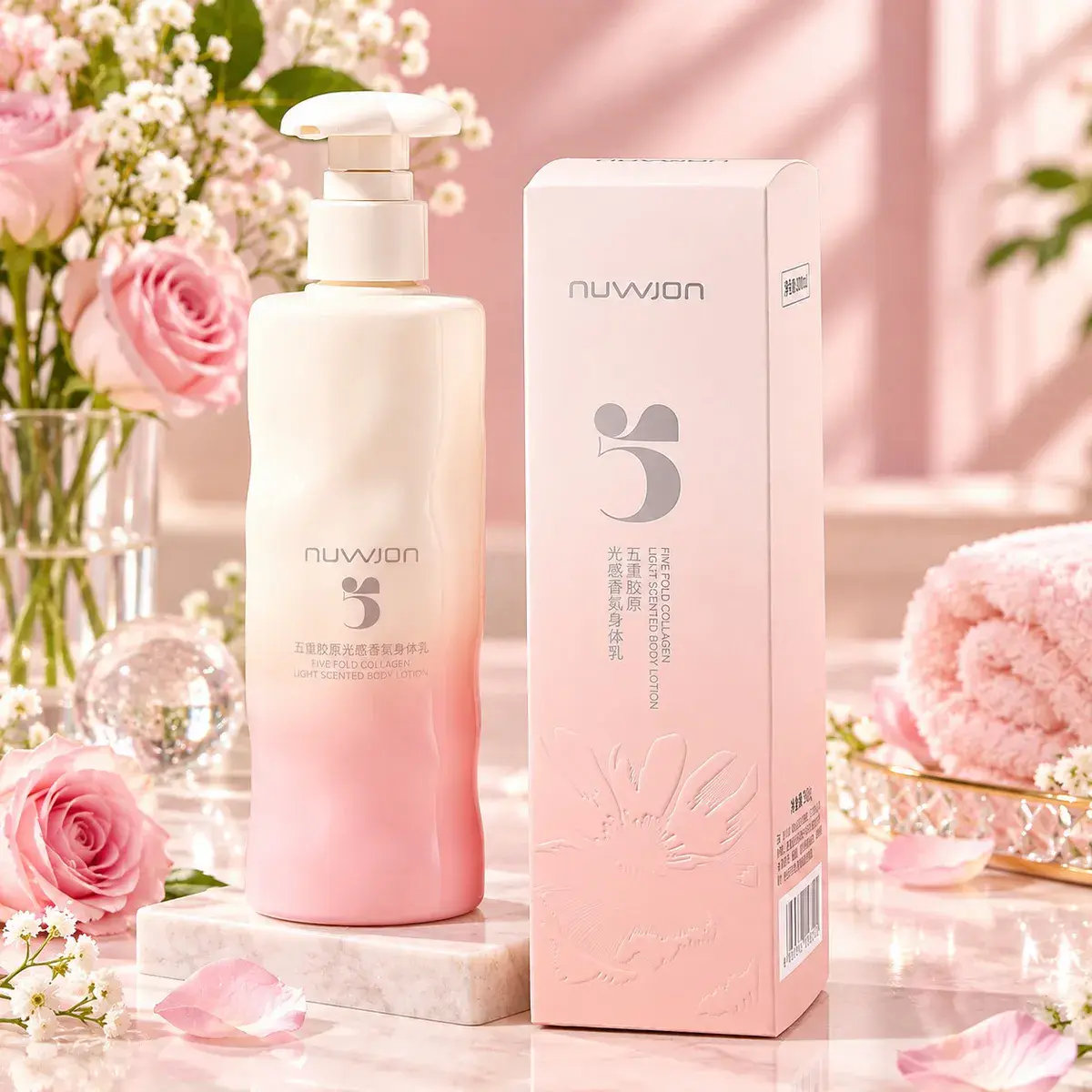 Nuwjon Five Fold Collagen Balsam do ciała z lekkim zapachem 300ml