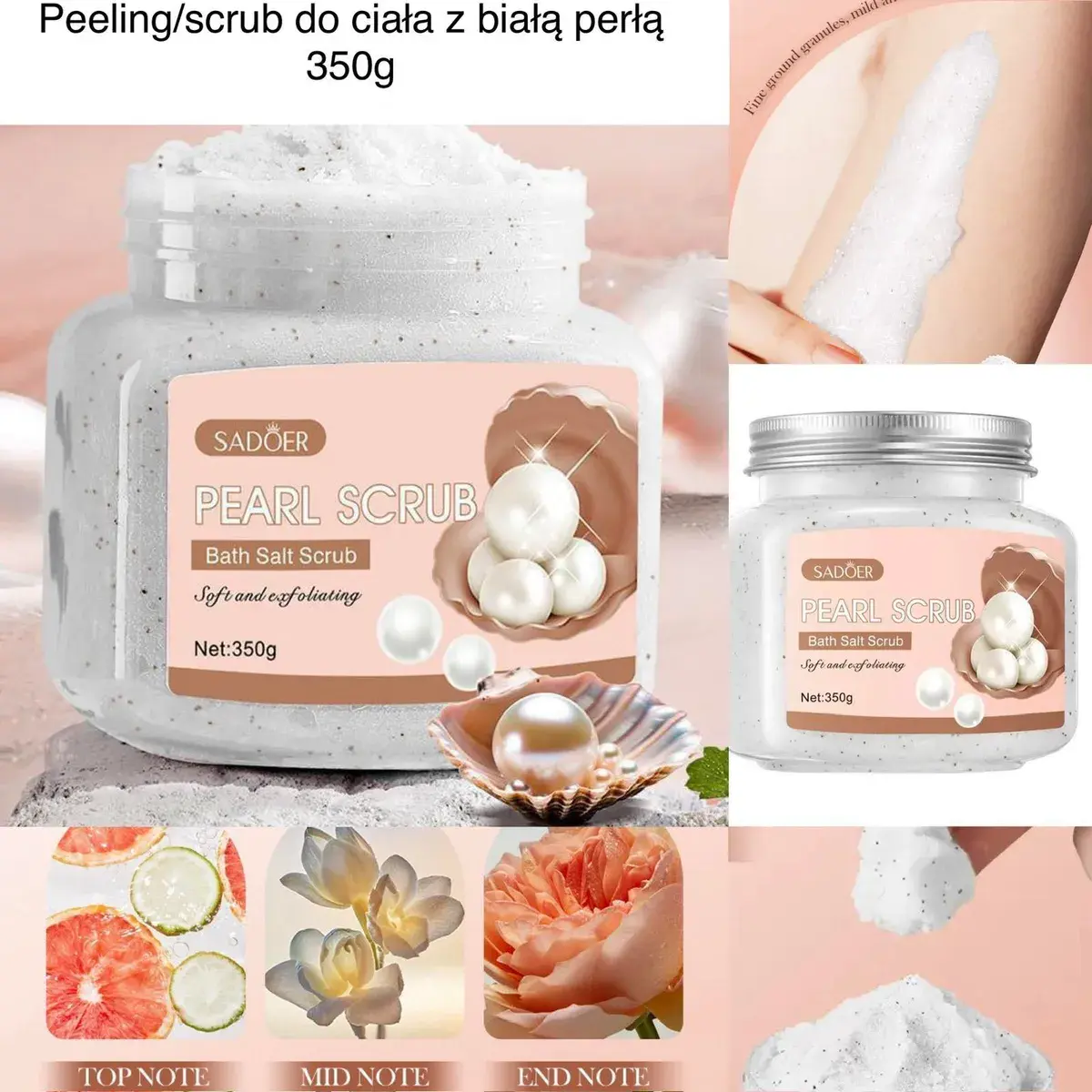 Peeling do ciała Pearl Scrub 350g z białą perłą
