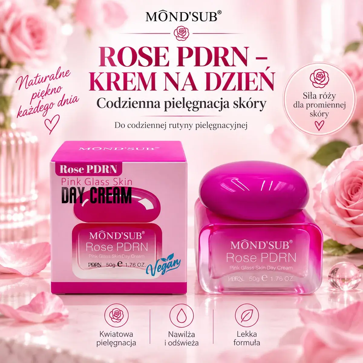 Mond'Sub Rose PDRN Krem na Dzień 50g różowy