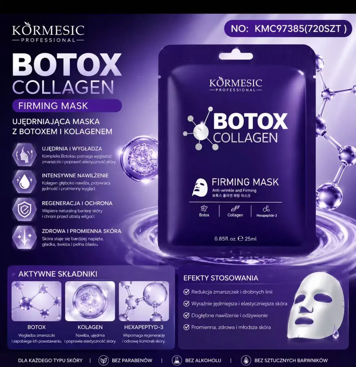 Körmesic Botox Collagen Ujędrniająca Maska do Twarzy 25ml