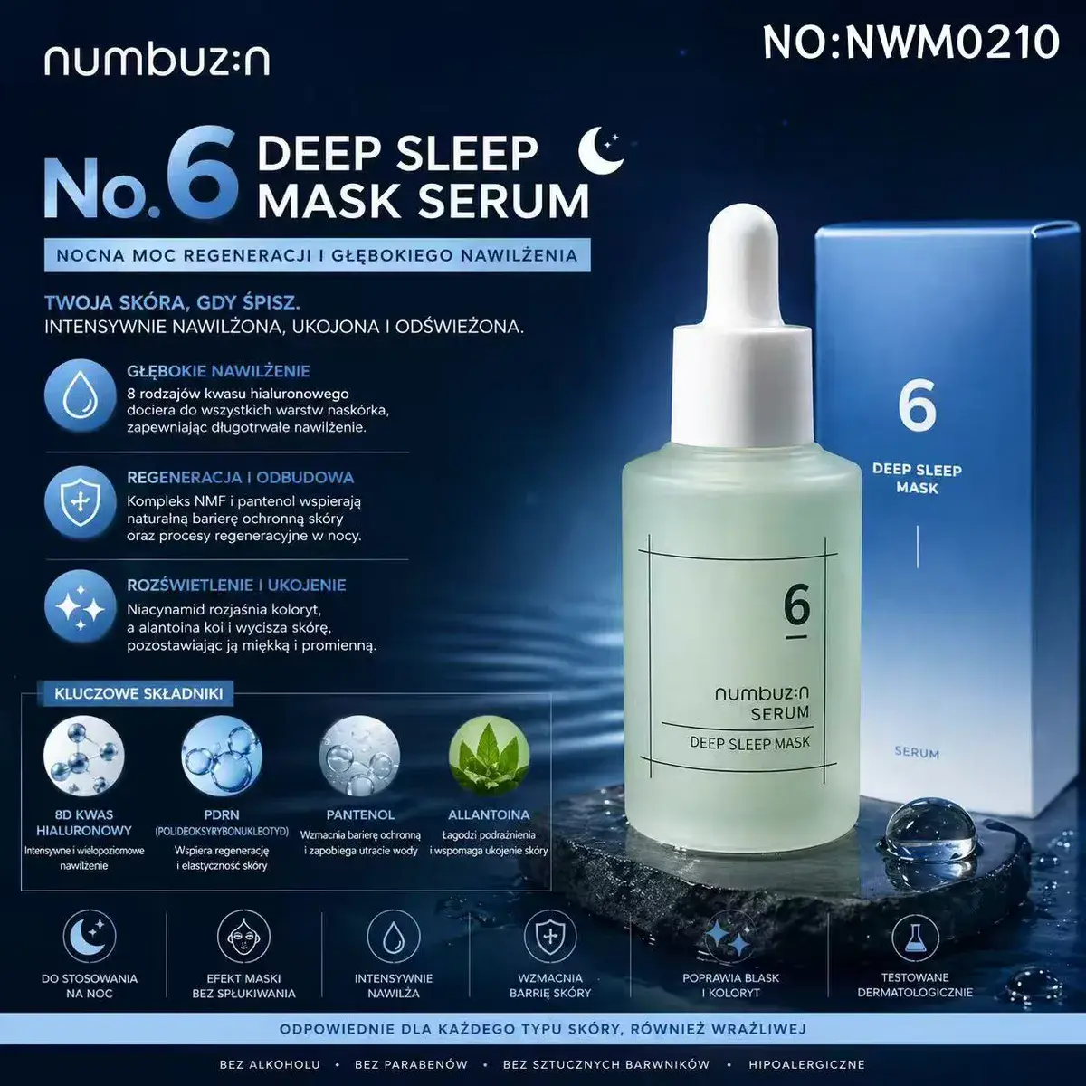 Numbuz:n No.6 Deep Sleep Mask Serum 30 ml intensywne nawilżenie