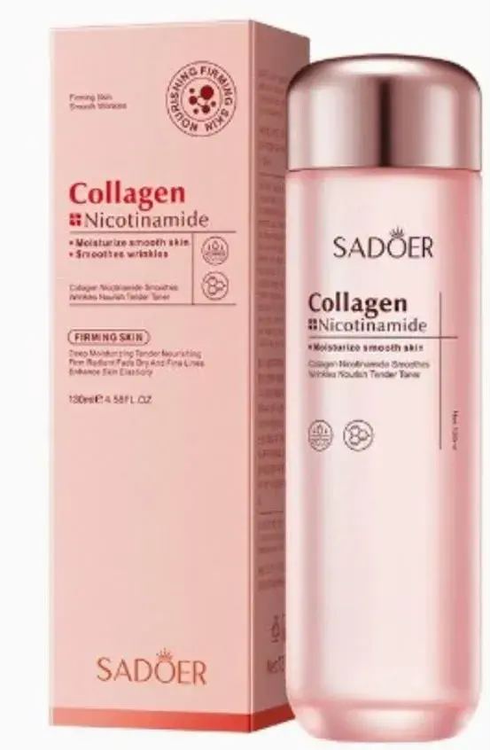 SADOER Kolagenowy tonik do twarzy z niacynamidem 130ml różowy
