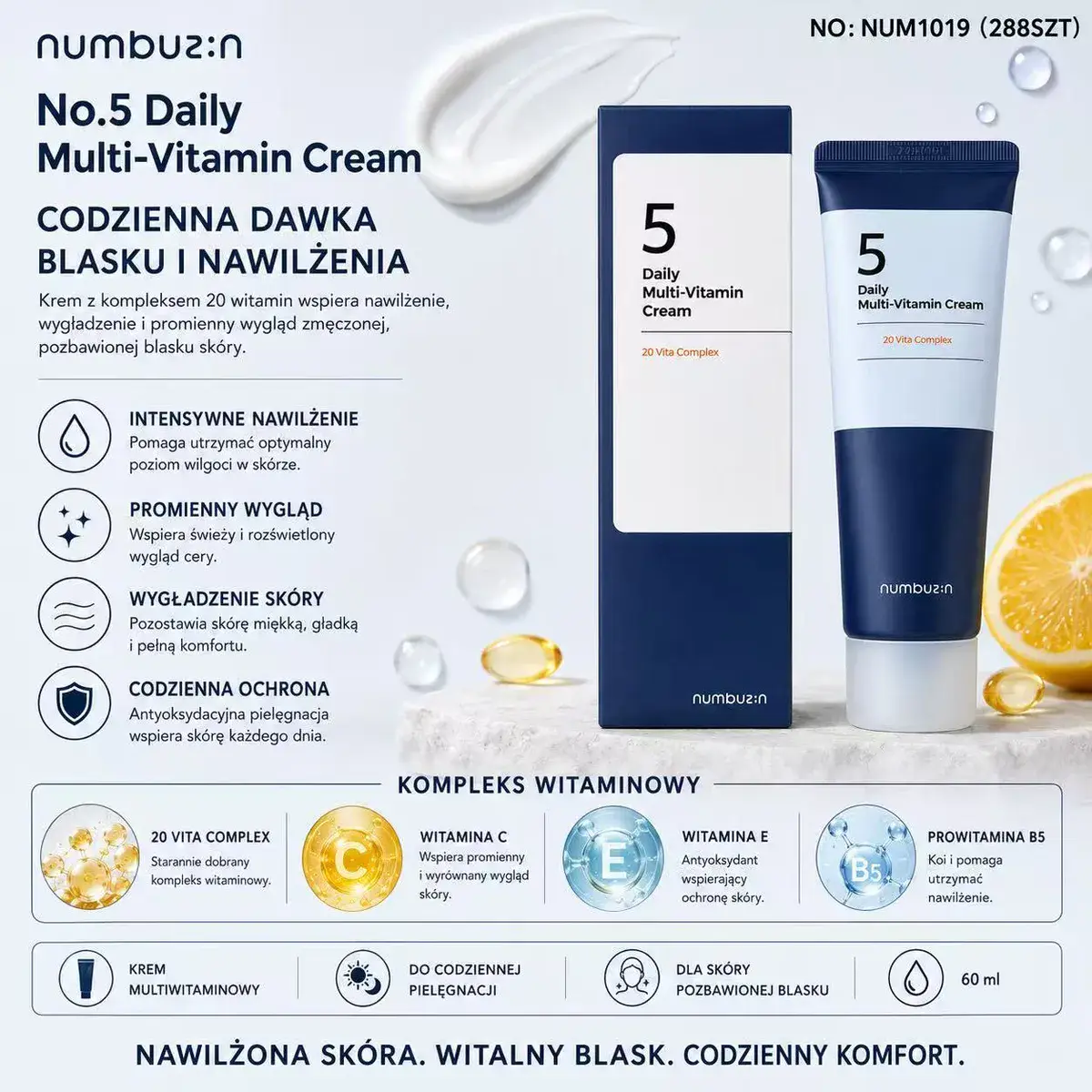 Krem Multivitaminowy Numbuz:n 60 ml do codziennej pielęgnacji skóry