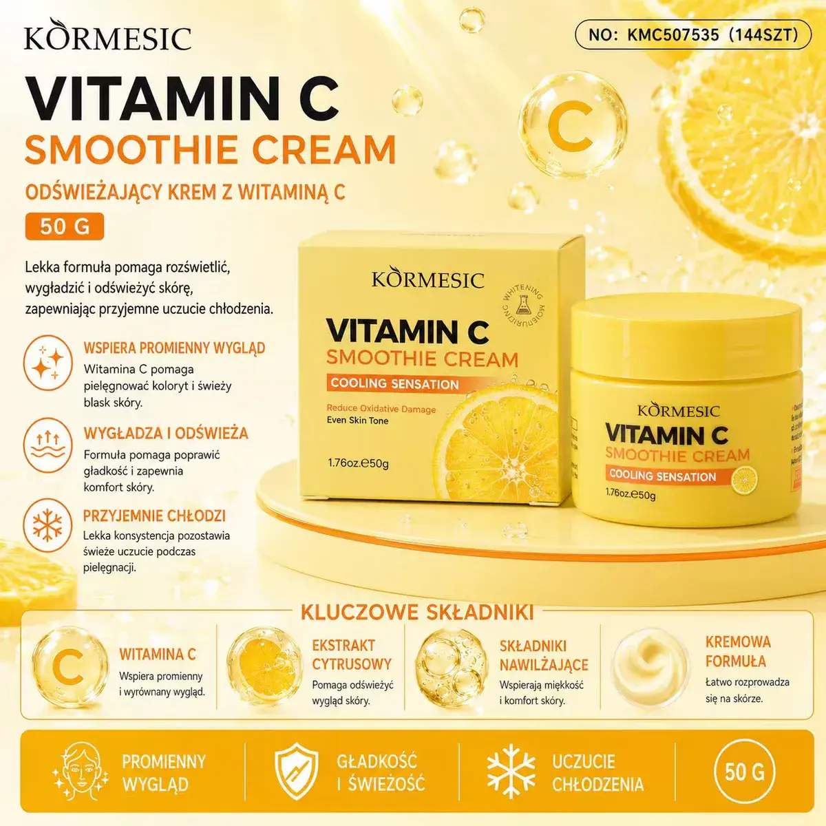 Kormesic Vitamin C Smoothie Cream 50g odświeżający krem z witaminą C