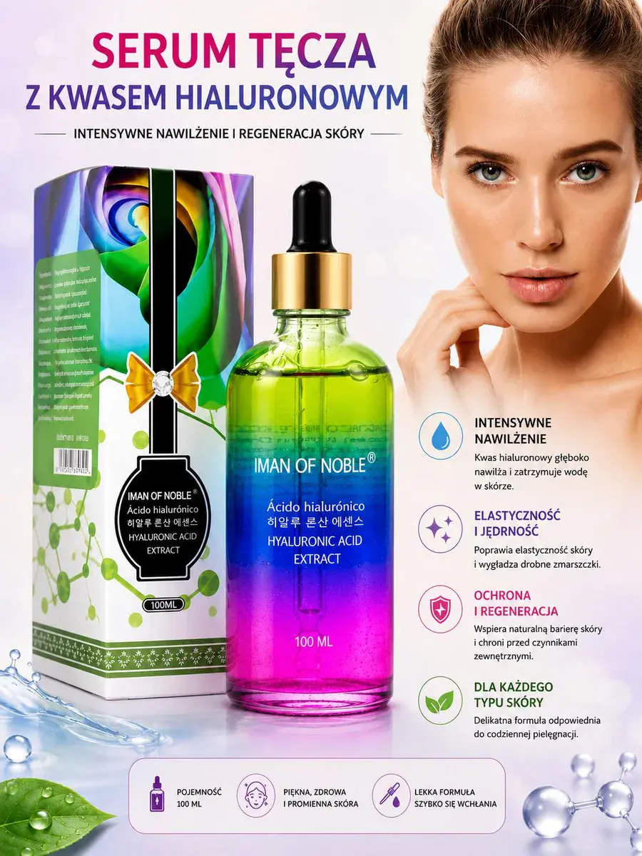 Serum Tęcza z kwasem hialuronowym 100 ml nawilżające i regenerujące