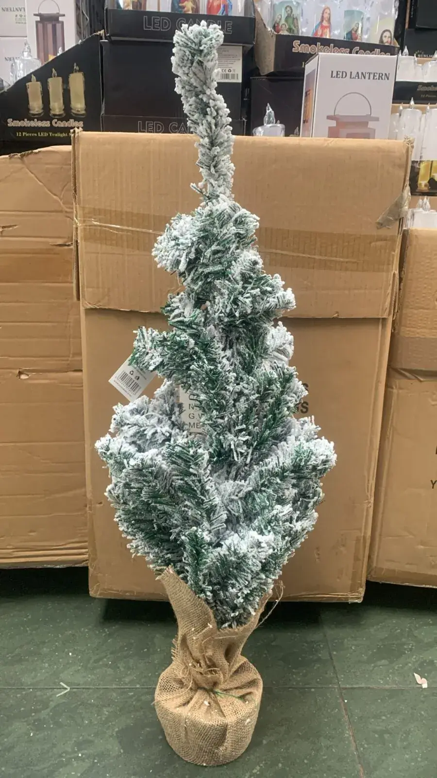Choinka sztuczna 90cm zielona ze śniegiem bez lampki