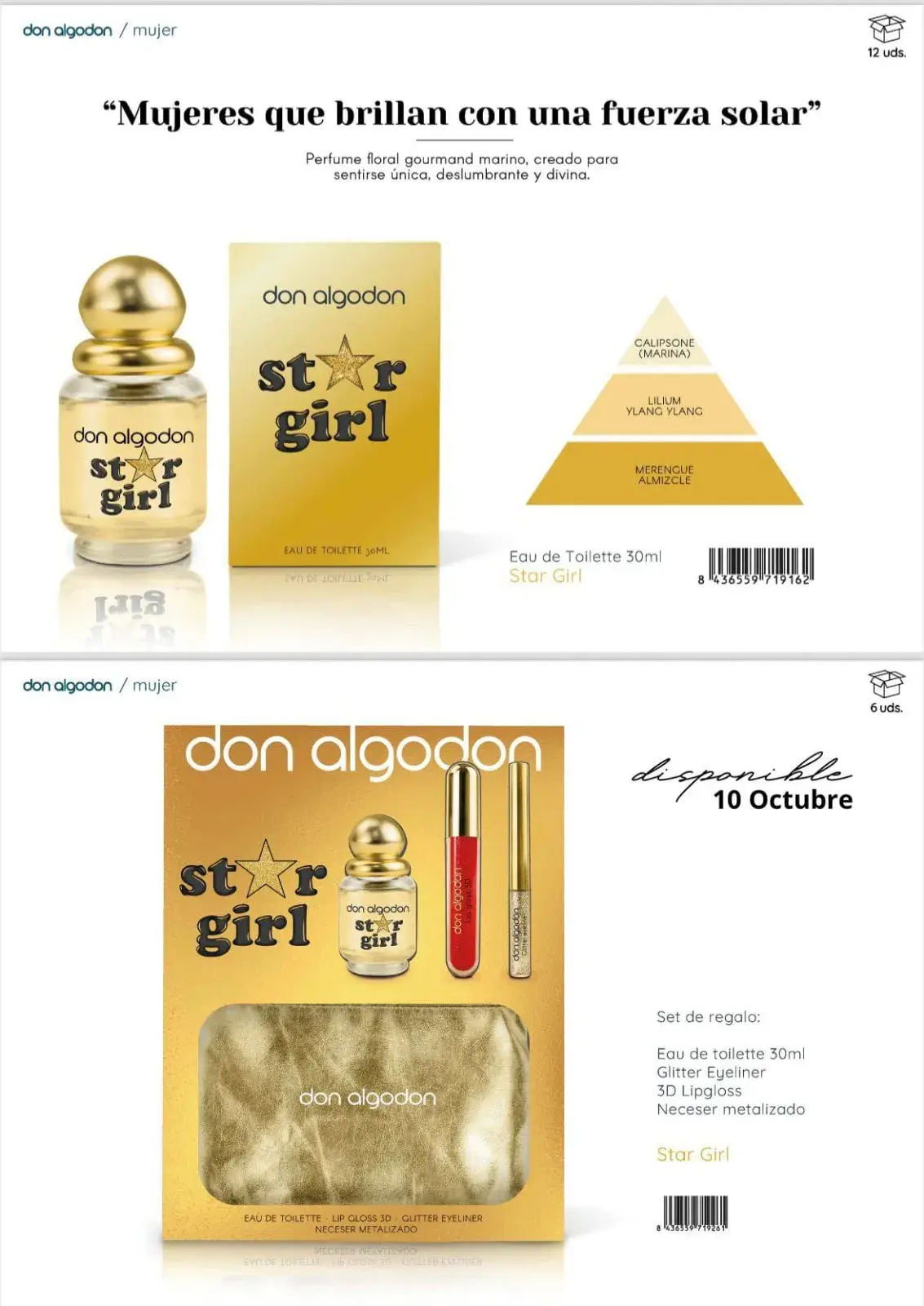 Zestaw prezentowy damski Don Algodon Star Girl 50ml