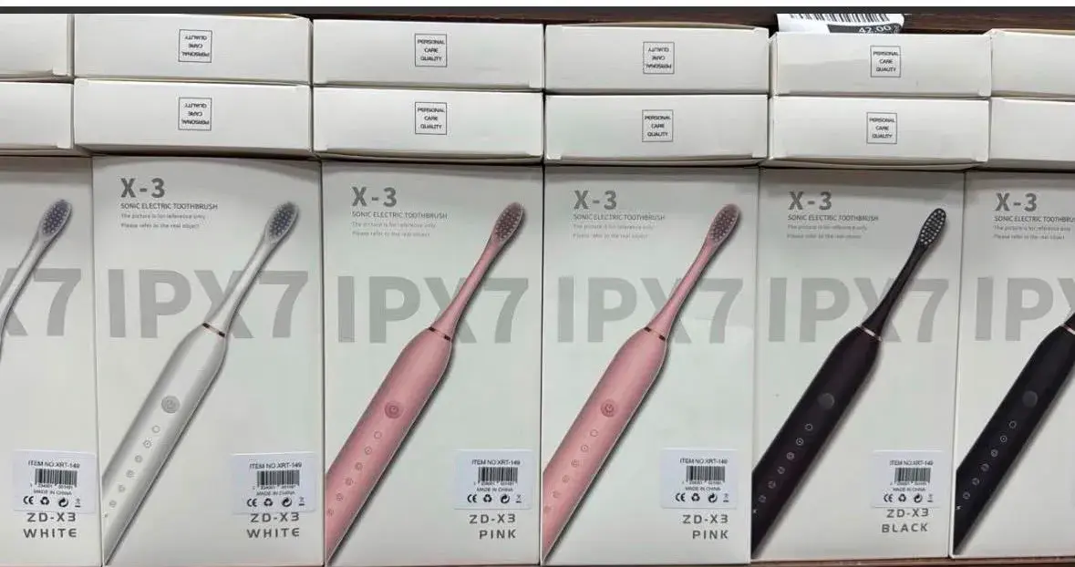 Szczoteczka Soniczna Elektryczna X-3 IPX7 z 4 Końcówkami USB