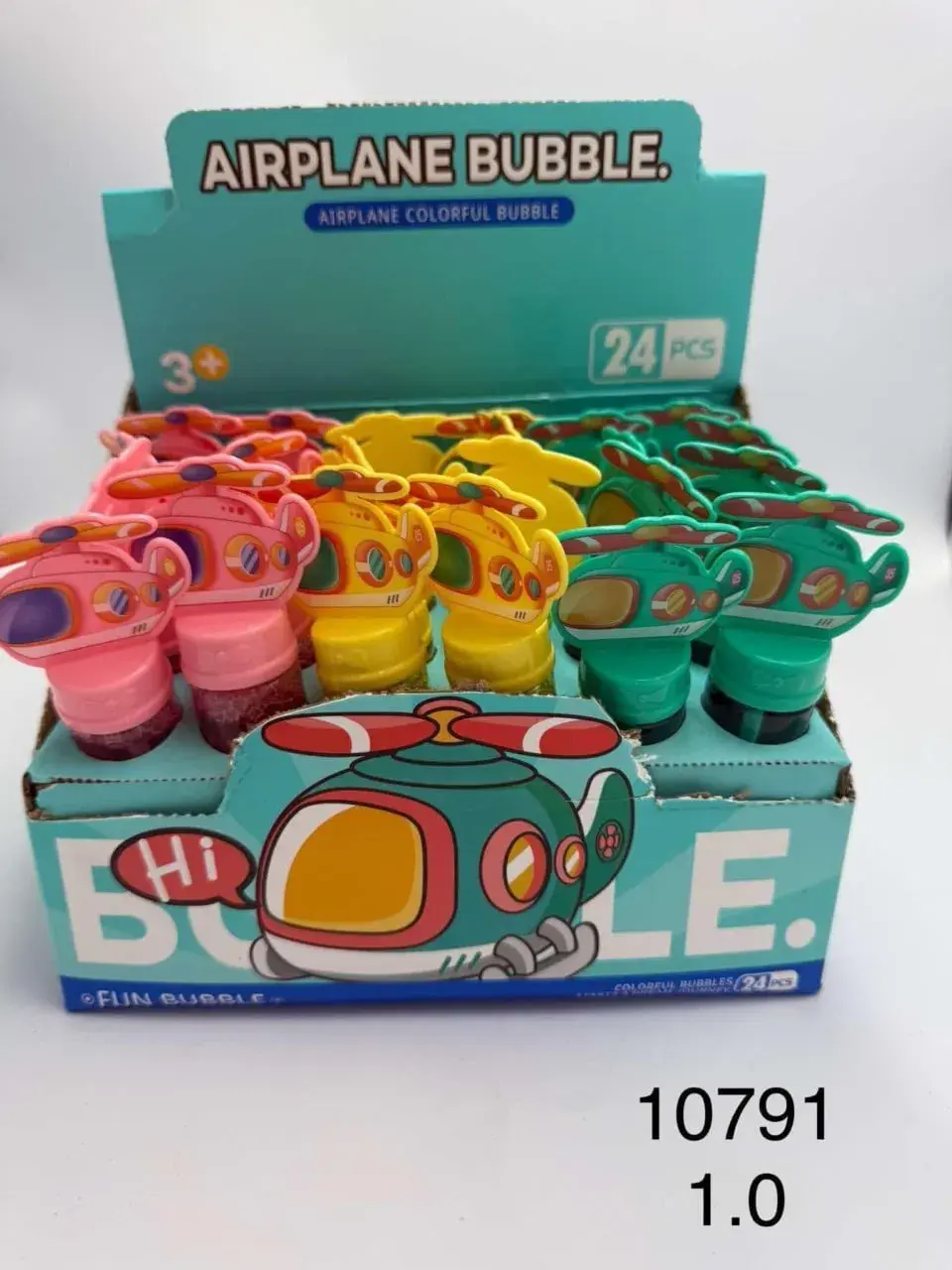 Bańki Mydlane Airplane Bubble - Helikopter Mix Kolorów 48 szt.