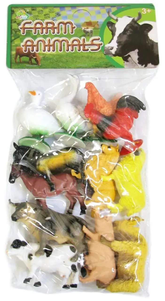 Zestaw figurek zwierzęta wiejskie Farm Animals Set 12 szt.