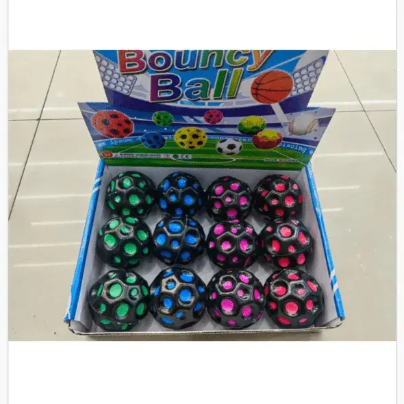 Piłka Bouncy Ball z otworami - mix kolorów, 24 szt.
