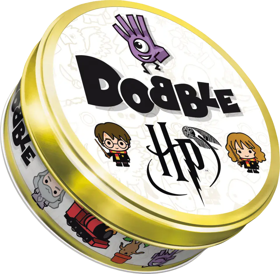 Gra Dobble Harry Potter w metalowym pudełku - okrągła puszka
