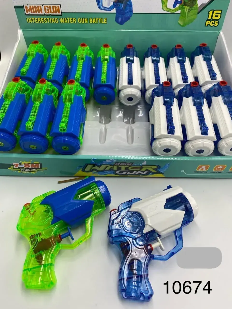 Zabawki Pistolety Woda Mini Water Gun - Mix Kolorów, 16 szt.