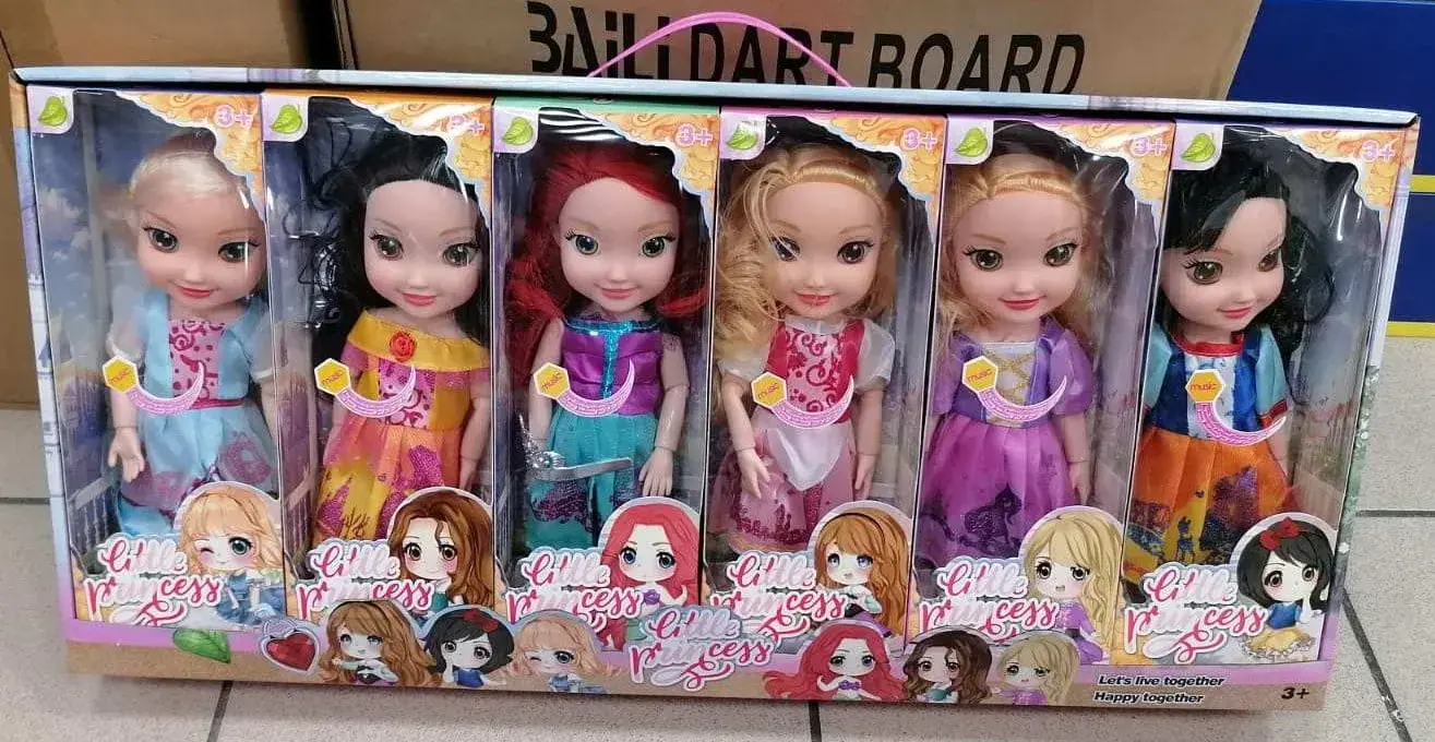 Lalka z Muzyką Little Princess - Zestaw 6 szt. Mix Kolorów