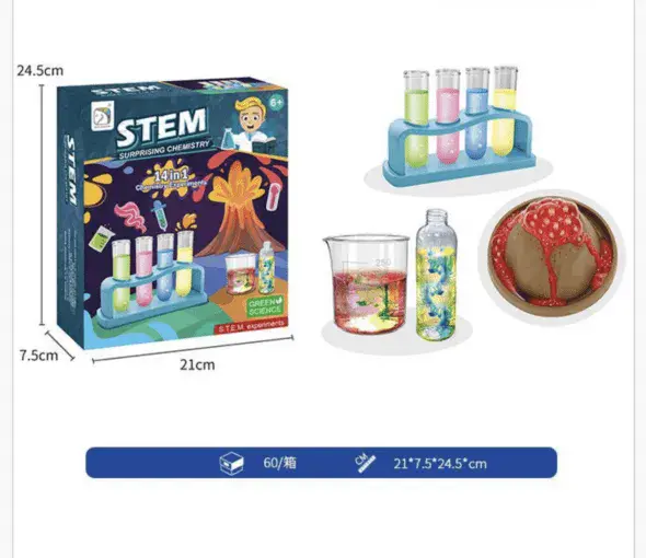 Zabawka STEM Surprising Chemistry 14in1 Zestaw Doświadczeń 21x24,5cm