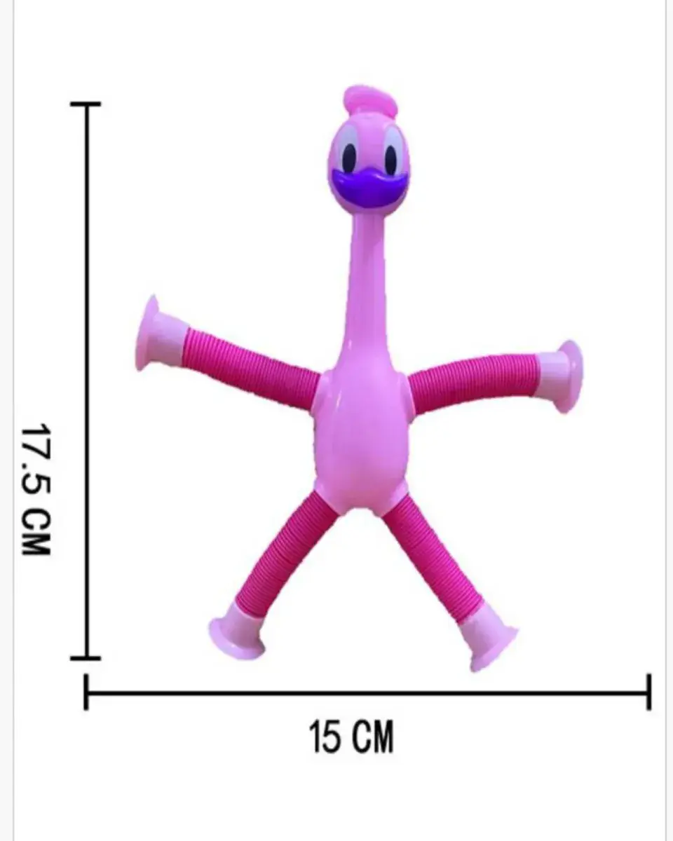 Zabawka Antystresowa Pop Tube Struś z Przyssawkami 17,5cm