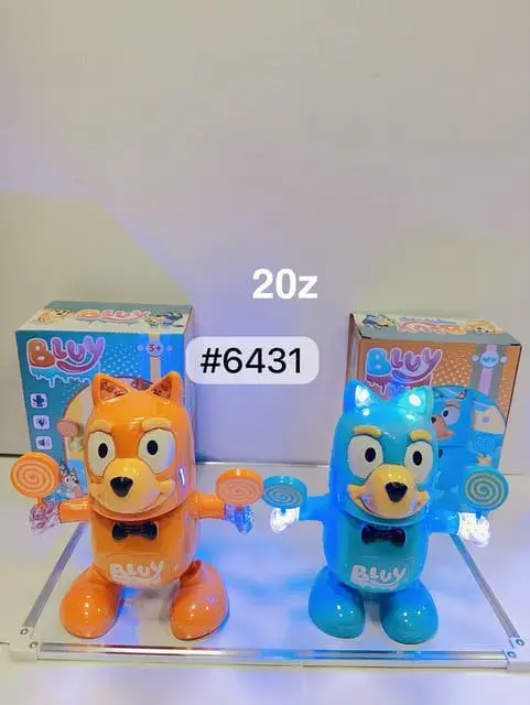 Elektryczny Bluey z Muzyką, Światłem i Ruchem - 6 Szt/Paczka Mix