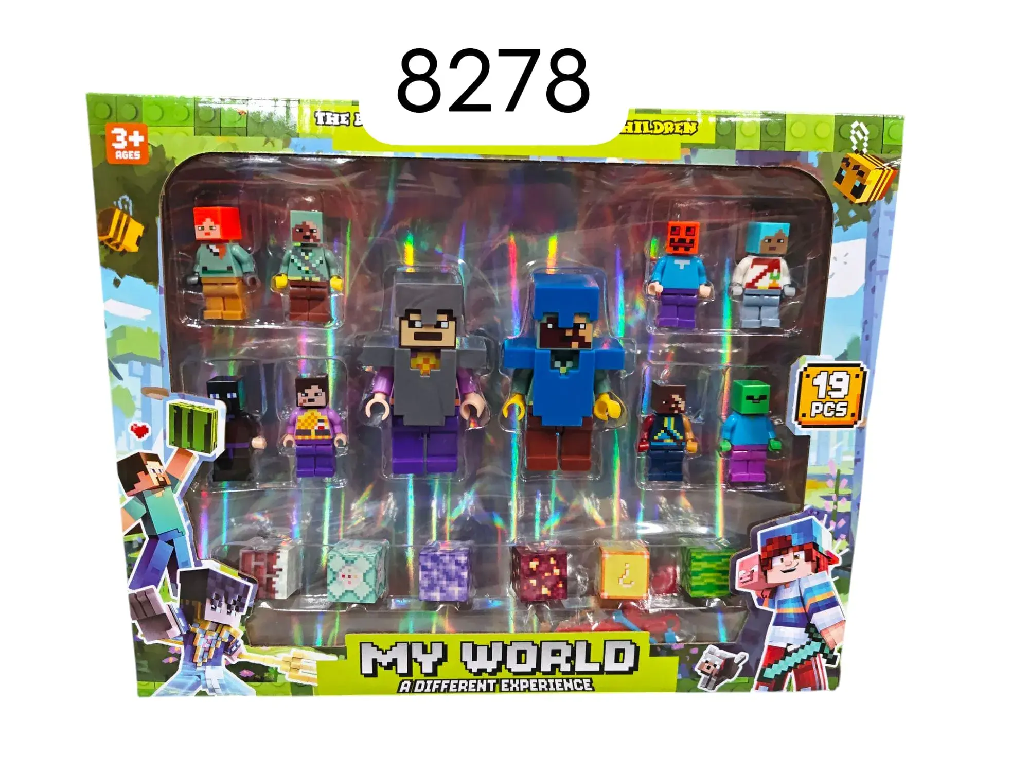Figurki Minecraft Magnetyczny Zestaw My World 19 elementów