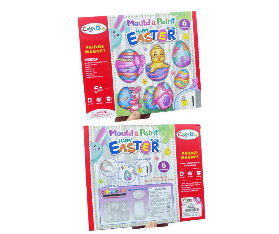 Zestaw kreatywny Mould & Paint Happy Easter - Magnesy gipsowe 6 szt