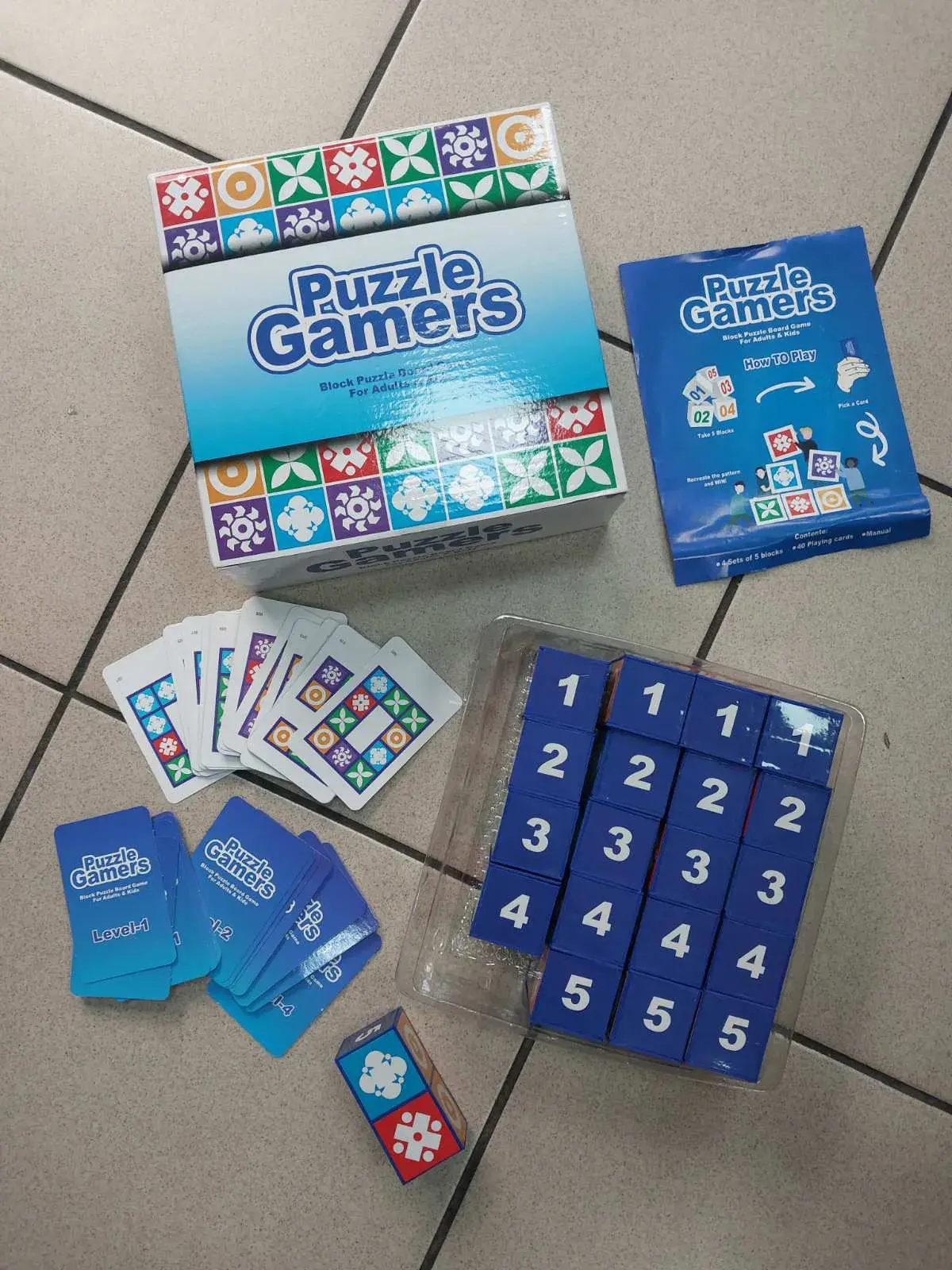 Gra logiczna Puzzle Gamers - zestaw klocków i kart (6 szt.)