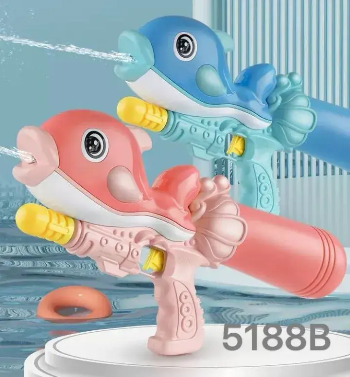Pistolety na wodę Delfin 35cm - zestaw 6 szt. mix kolorów