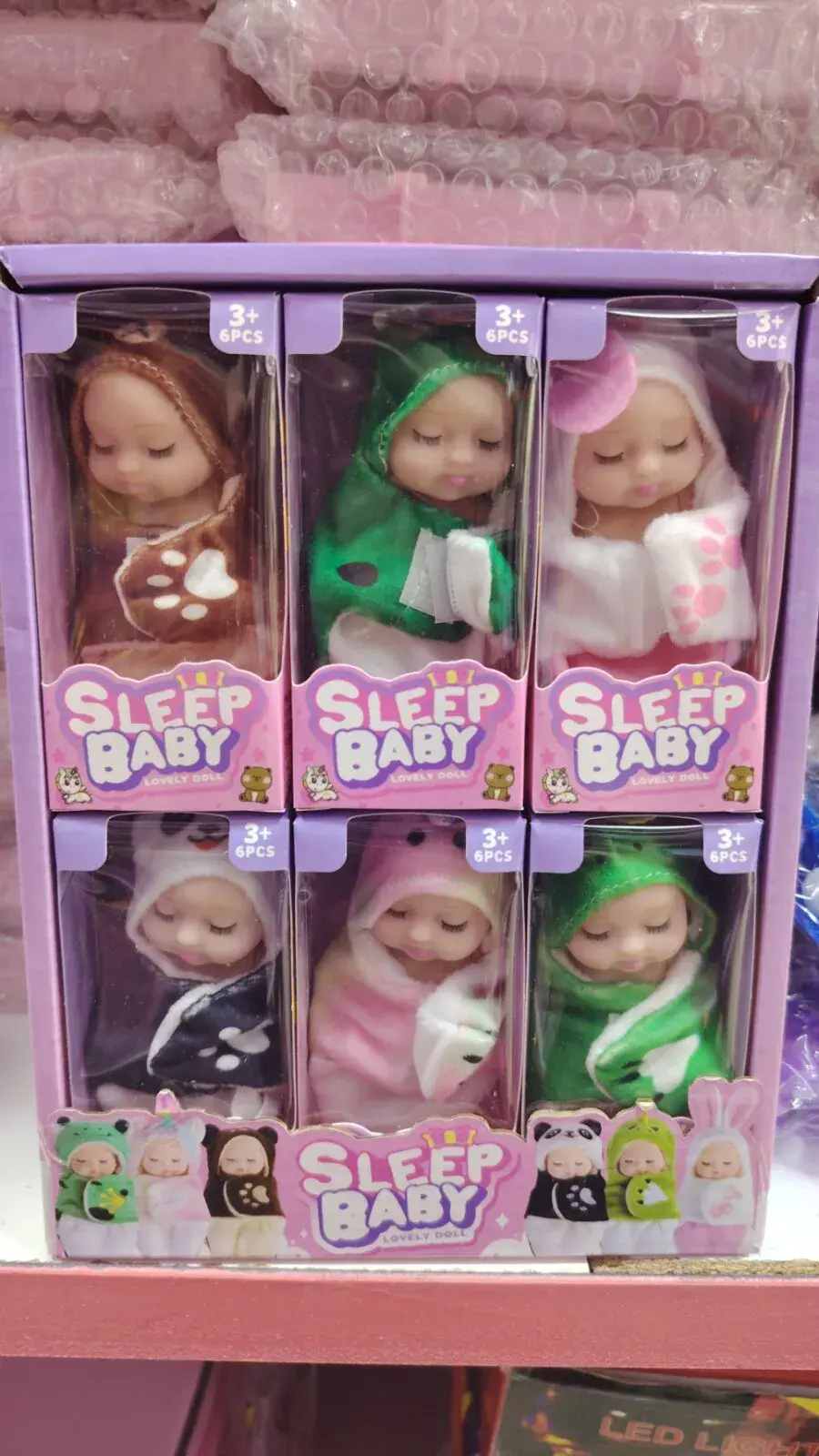 Zabawki Lalka Sleep Baby zestaw 6 szt w opakowaniu