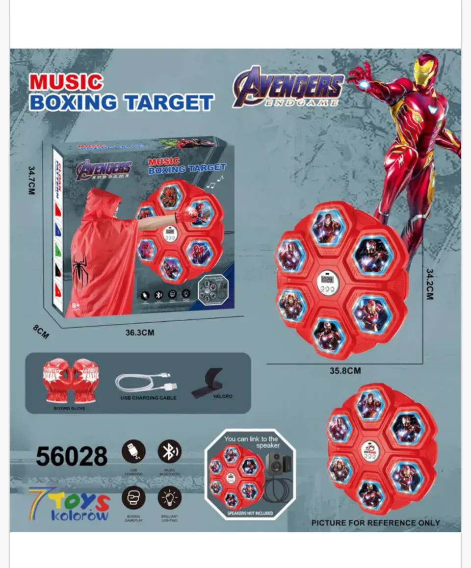 Music Boxing Target Avengers - Elektroniczna tarcza Bluetooth 35cm