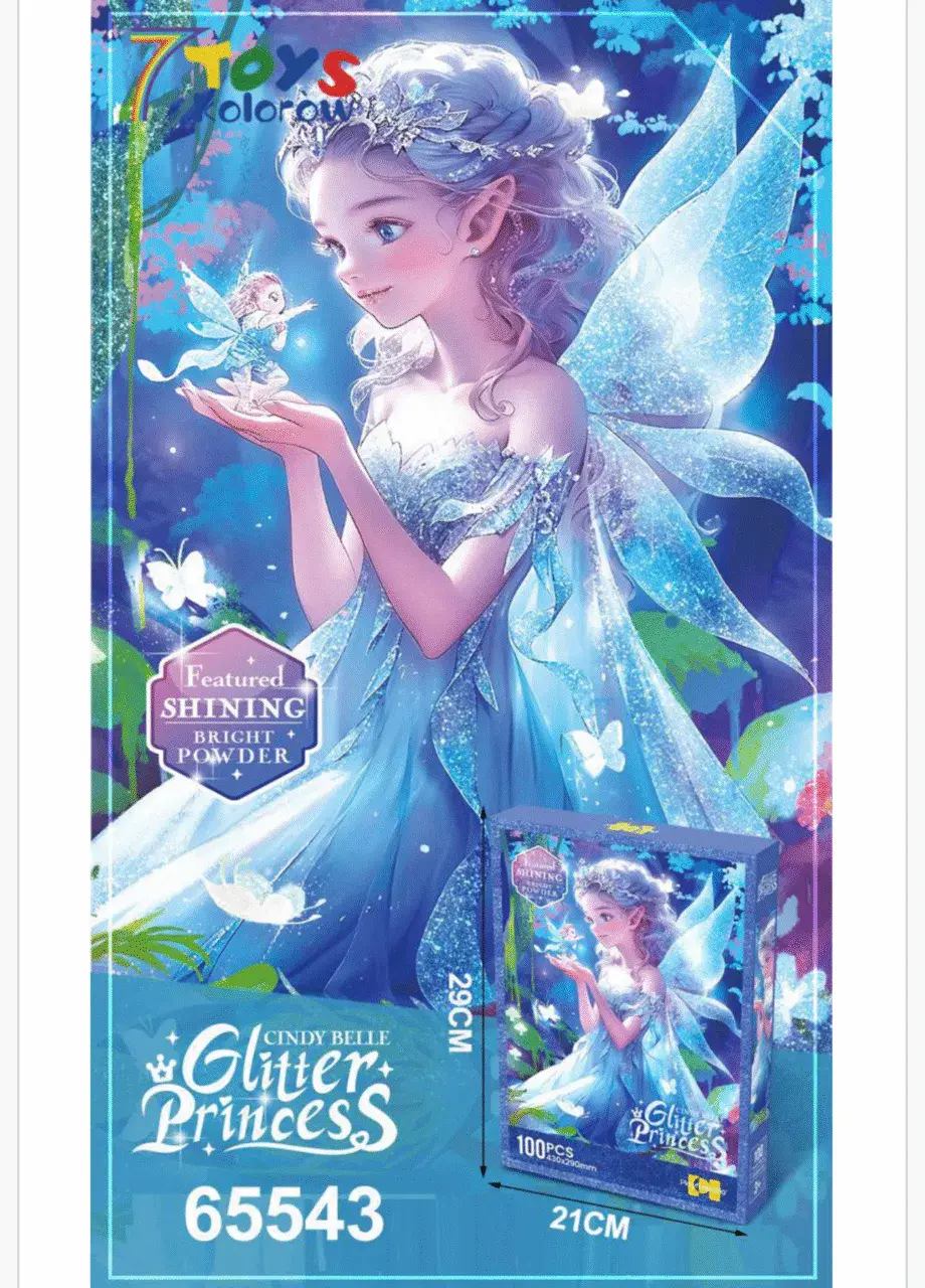 Puzzle Glitter Princess 100PCS Cindy Belle Błyszczące 43x29cm