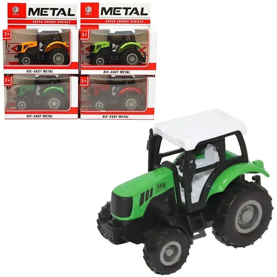 Traktory Metalowe Mini Die-Cast Super Vehicles 12 szt.