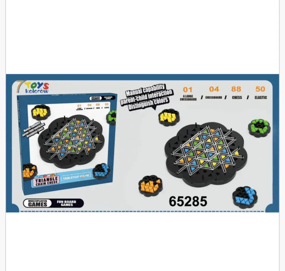 Gra logiczna Triangle Chain Chess 6 szt. Zestaw z gumkami