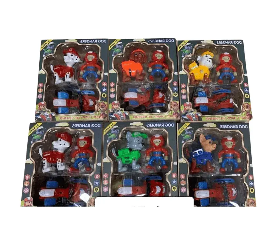 Zabawka Figurki Paw Patrol Dog Rangers z Pojazdem 6 szt