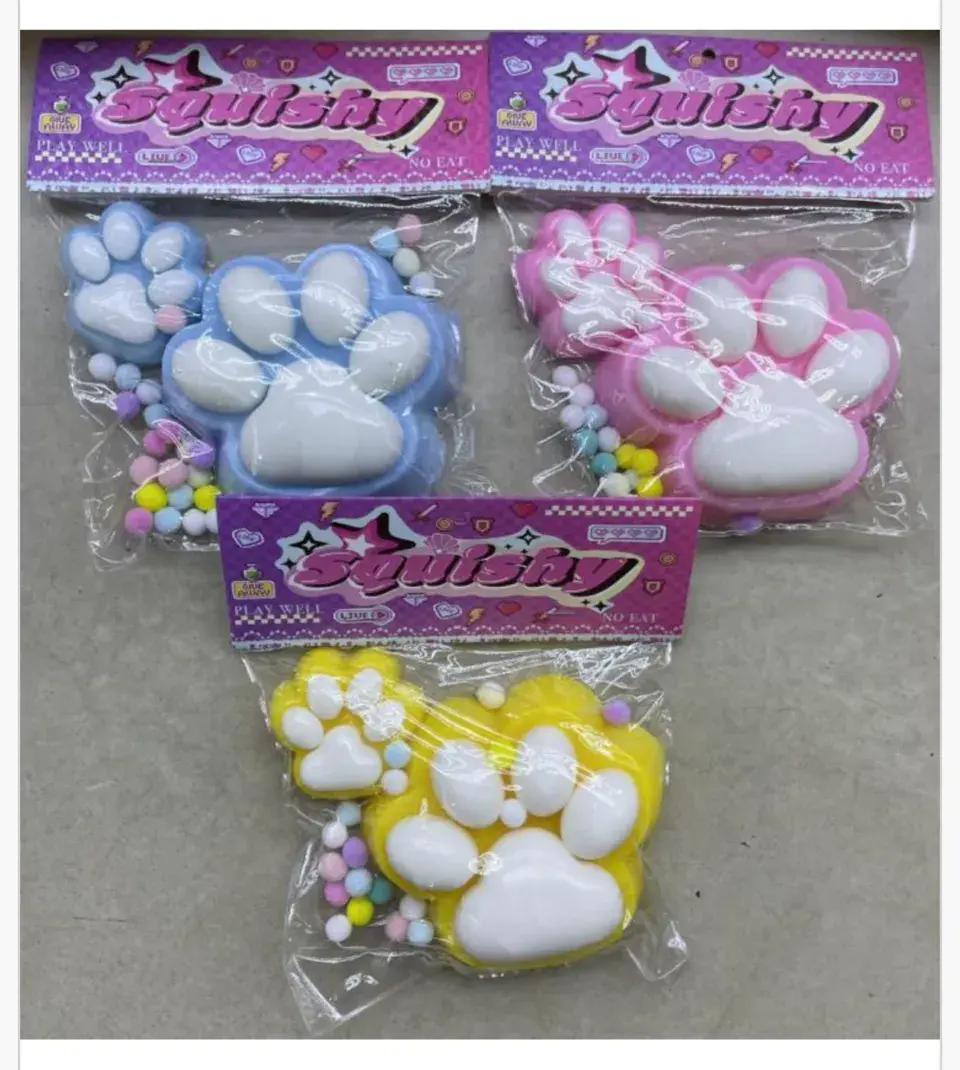 Zabawka Squishy Łapka Kota Miękka Gniotek 16 szt.