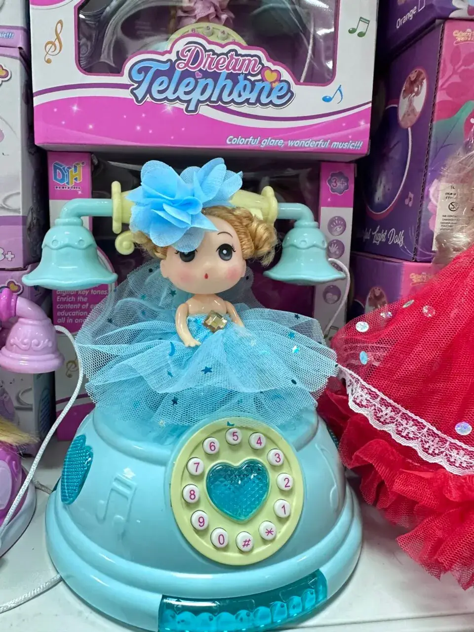 Zabawka Telefon Dream Telephone z Lalką i Efektami Świetlnymi
