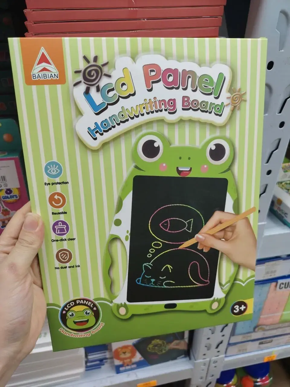 Tablet LCD Panel Handwriting Board Znikopis Żaba 12szt Mix