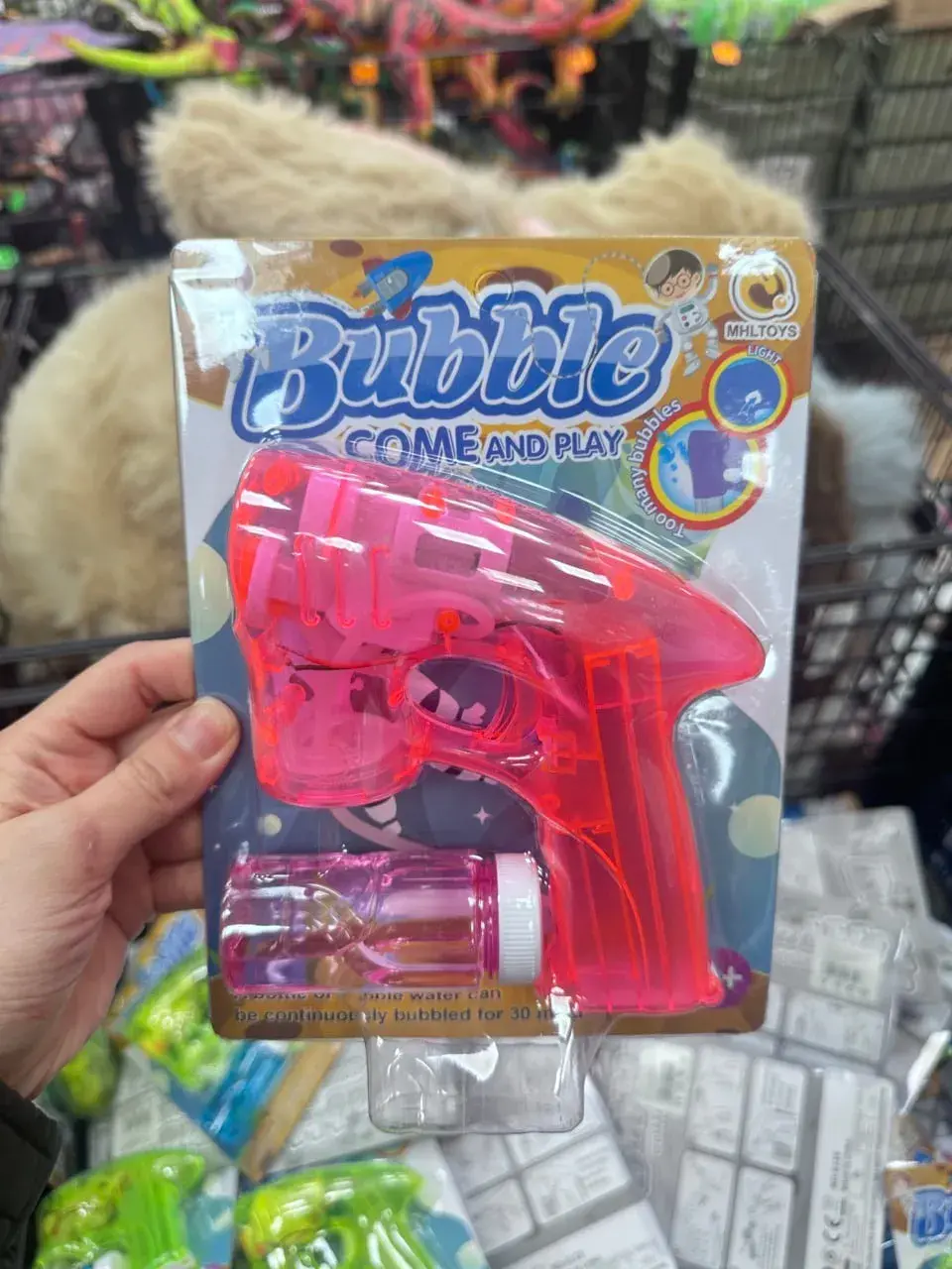 Pistolety Bubble z Efektem Świetlnym Mix Kolorów 12 szt.