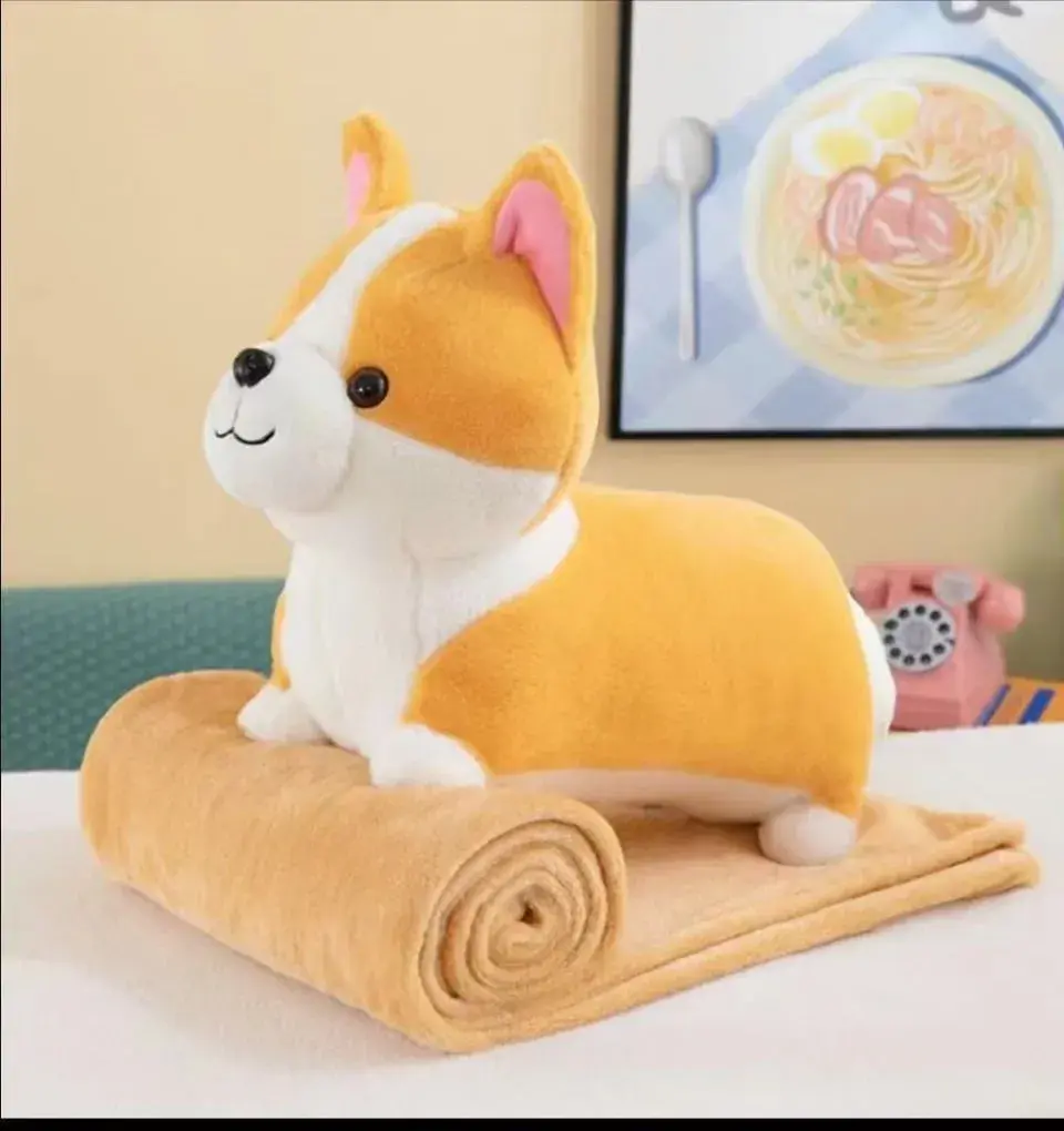 Maskotka na Kocyk Pies Corgi Pluszowy, 6 szt.