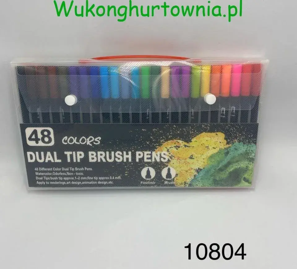 Pisaki pędzelkowe Dual Tip Brush Pens 48 kolorów, dwustronne