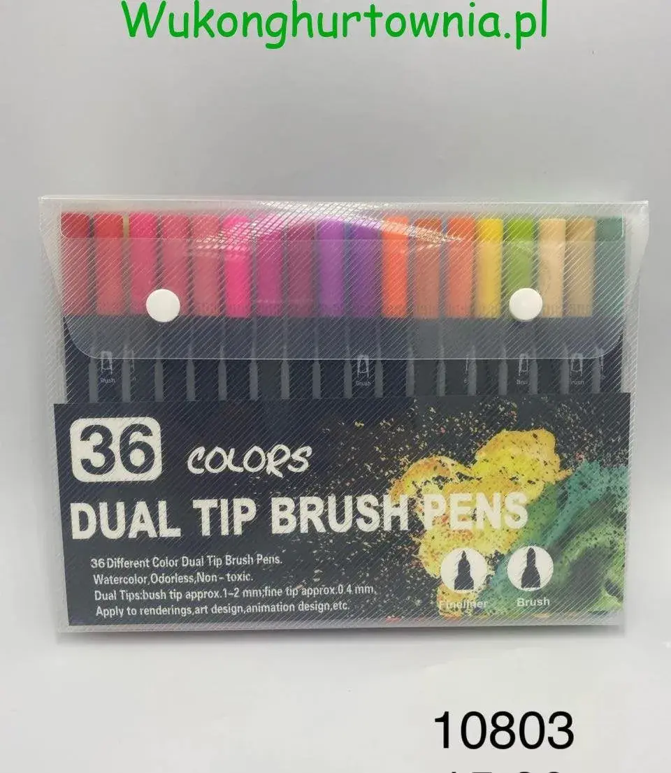 Pisaki pędzelkowe Dual Tip Brush Pens 36 kolorów, dwustronne