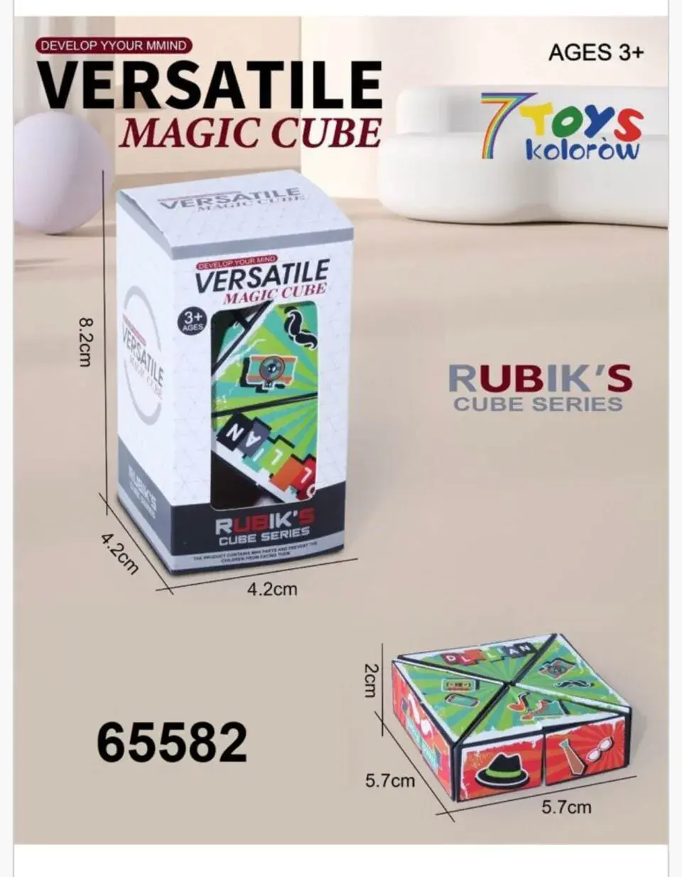 Kostka Rubika Versatile Magic Cube 5,7cm Układanka Logiczna