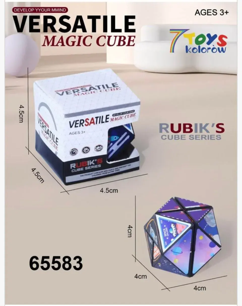 Kostka Rubika Versatile Magic Cube 4cm, Motyw Kosmos, 12 szt.
