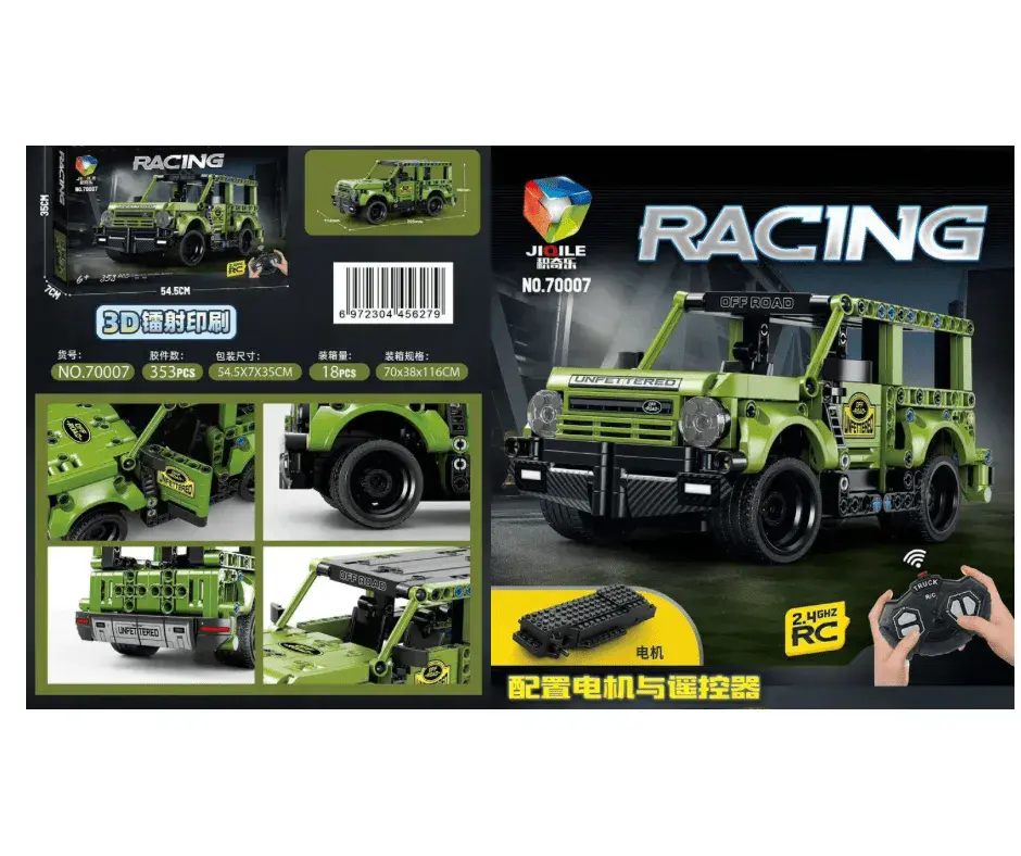 Klocki Samochód Terenowy 353PCS RC JIQILE Zielony