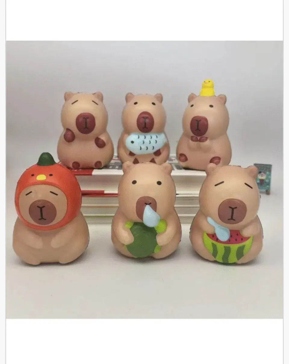 Zabawka Squishy Kapibara - Mix Wzorów Antystresowych, 24 szt.