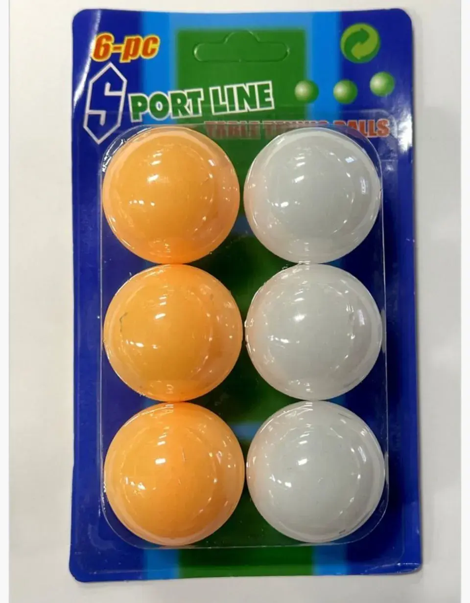 Zestaw piłek do tenisa stołowego 6PCS Sport Line białe i pomarańczowe