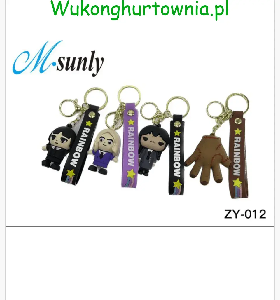 Brelok do Kluczy Wednesday Addams M-sunly ZY-012, 12 szt.
