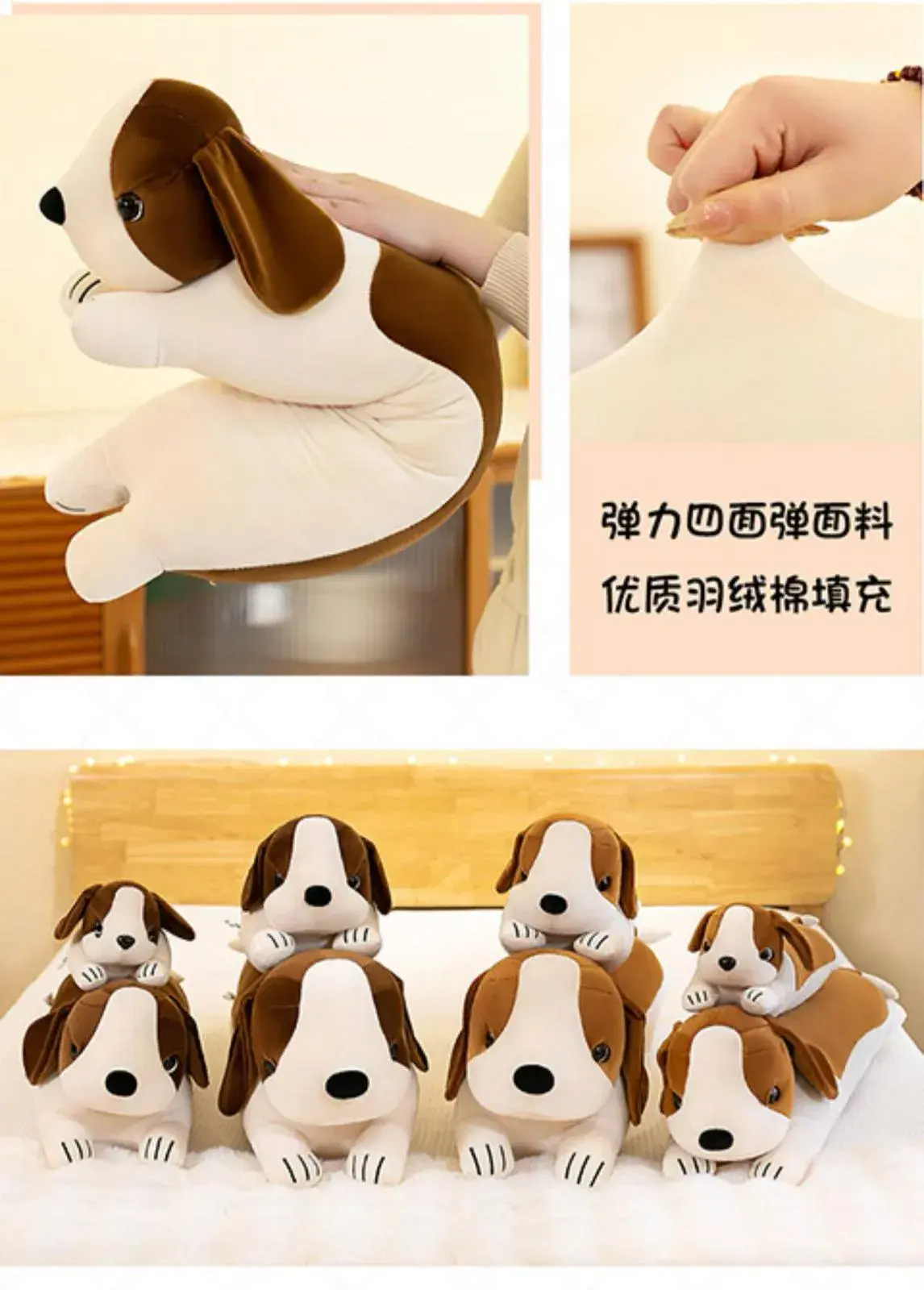 Maskotka Pluszowa Piesek Beagle 70cm Miękki Pluszak Poduszka