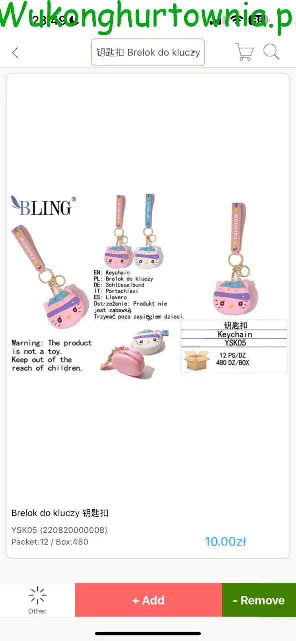 Brelok do Kluczy Silikonowe Etui Kotek BLING YSK05 12szt
